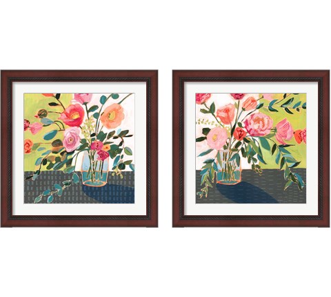 Quirky Bouquet 2 Piece Framed Art Print Set by Victoria Borges