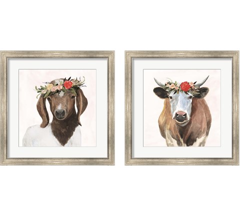 Spring on the Farm 2 Piece Framed Art Print Set by Victoria Borges