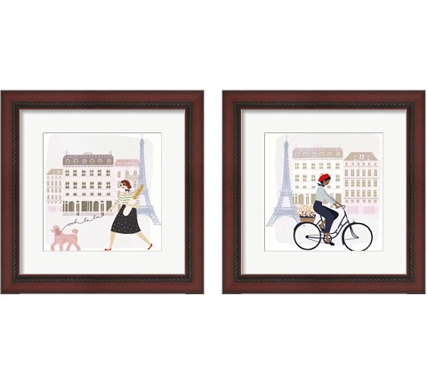 Paris People 2 Piece Framed Art Print Set by Victoria Borges