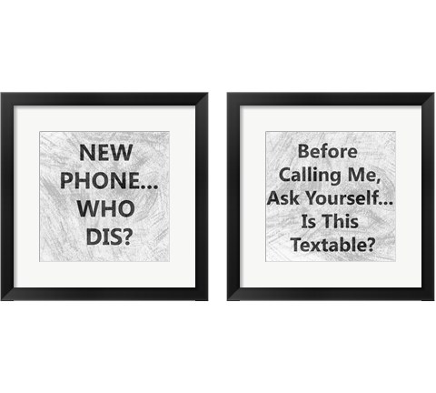 Phone Snark 2 Piece Framed Art Print Set by Sharon Chandler
