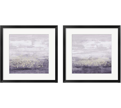 Amethyst Glitter 2 Piece Framed Art Print Set by Jennifer Goldberger