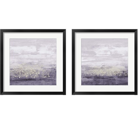 Amethyst Glitter 2 Piece Framed Art Print Set by Jennifer Goldberger