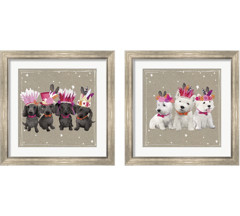 Fancypants Wacky Dogs 2 Piece Framed Art Print Set by Hammond Gower