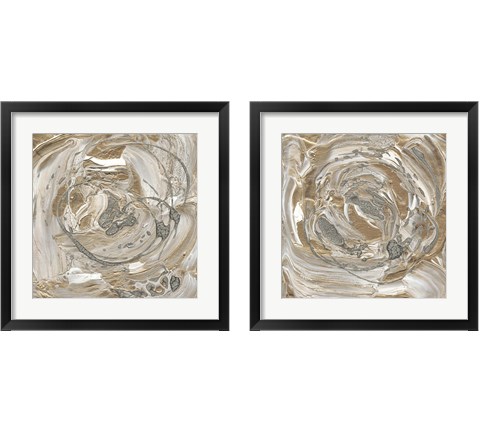 Silver & Gold 2 Piece Framed Art Print Set by Alicia Ludwig