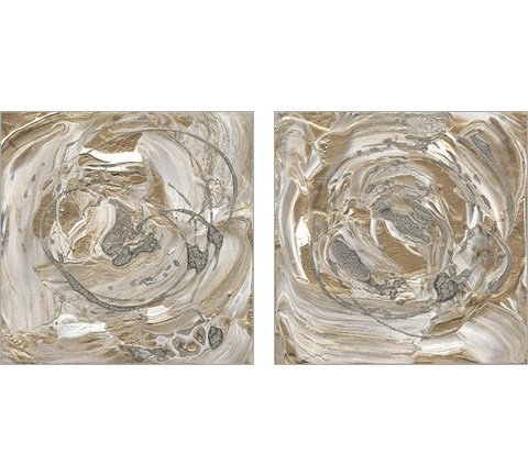 Silver & Gold 2 Piece Art Print Set by Alicia Ludwig