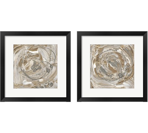Silver & Gold 2 Piece Framed Art Print Set by Alicia Ludwig