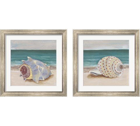 She Sells Seashells 2 Piece Framed Art Print Set by Alicia Ludwig