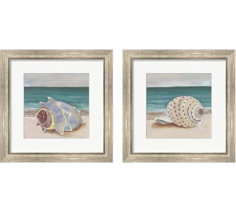 She Sells Seashells 2 Piece Framed Art Print Set by Alicia Ludwig