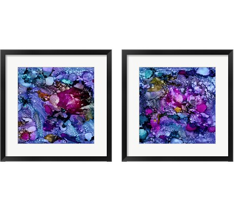 Purple Outburst 2 Piece Framed Art Print Set by Regina Moore