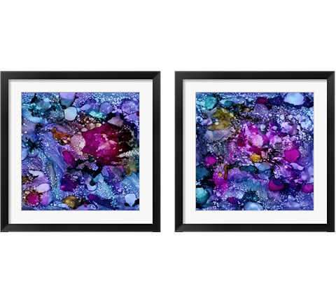 Purple Outburst 2 Piece Framed Art Print Set by Regina Moore