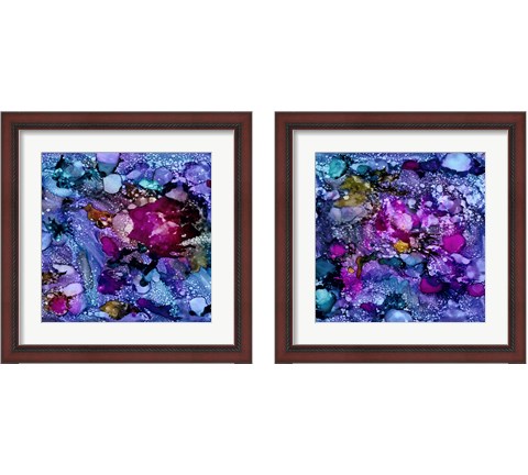 Purple Outburst 2 Piece Framed Art Print Set by Regina Moore