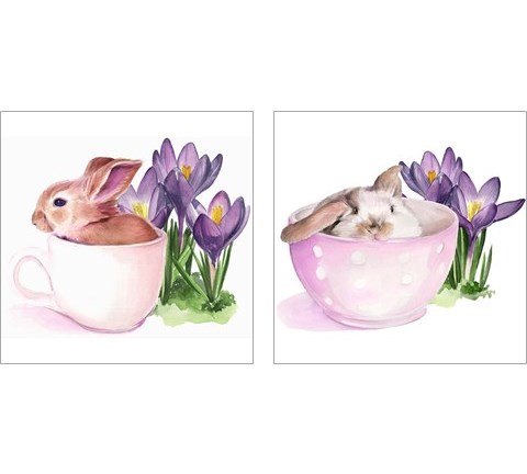 Bunny Crossing 2 Piece Art Print Set by Jennifer Parker