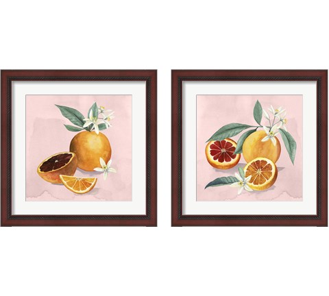 Orange Blossom  2 Piece Framed Art Print Set by Grace Popp