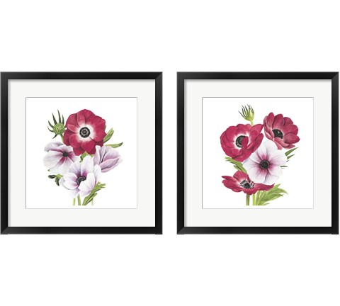 Anemone Blooms 2 Piece Framed Art Print Set by Grace Popp