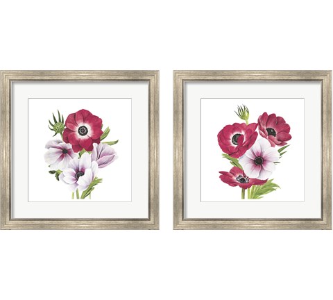 Anemone Blooms 2 Piece Framed Art Print Set by Grace Popp