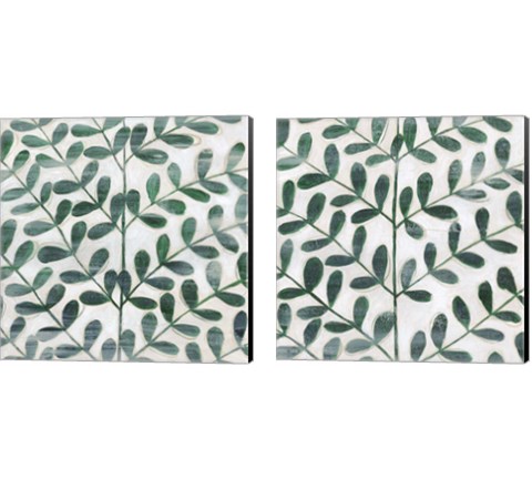 Emerald Palm 2 Piece Canvas Print Set by Grace Popp