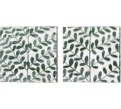 Emerald Palm 2 Piece Canvas Print Set by Grace Popp