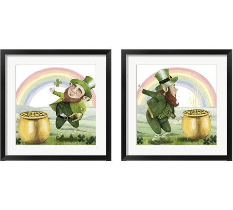 Leprechaun's Rainbow 2 Piece Framed Art Print Set by Grace Popp