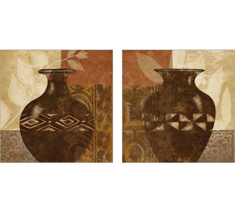 Ethnic Vase 2 Piece Art Print Set by Alonzo Saunders
