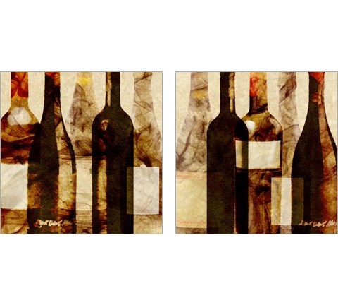 Smokey Wine 2 Piece Art Print Set by Alonzo Saunders