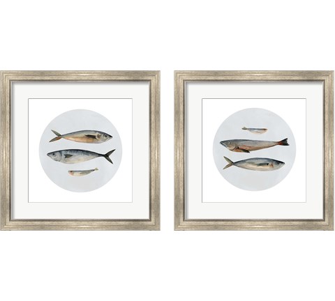 Three Fish 2 Piece Framed Art Print Set by Emma Scarvey