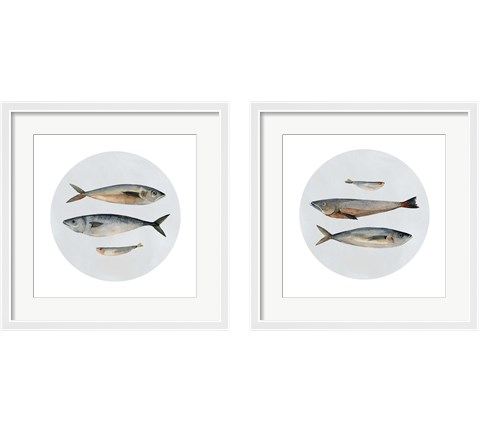 Three Fish 2 Piece Framed Art Print Set by Emma Scarvey