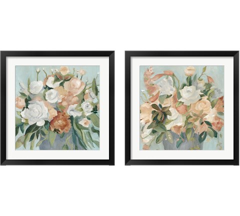 Soft Pastel Bouquet 2 Piece Framed Art Print Set by Emma Scarvey