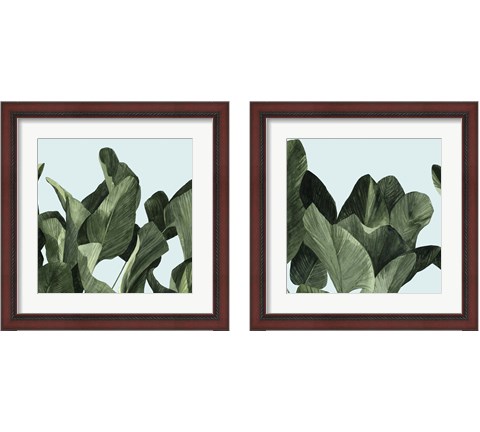 Celadon Palms  2 Piece Framed Art Print Set by Emma Scarvey