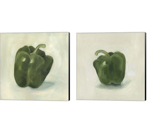 Pepper Study 2 Piece Canvas Print Set by Emma Scarvey
