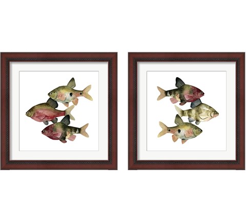 Rainbow Fish 2 Piece Framed Art Print Set by Emma Scarvey