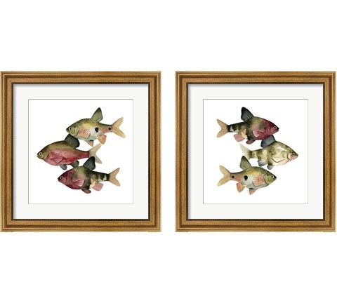 Rainbow Fish 2 Piece Framed Art Print Set by Emma Scarvey