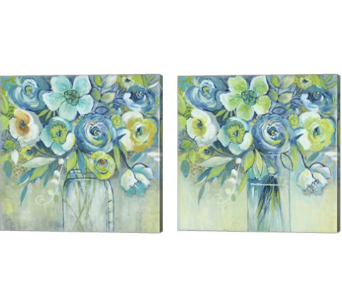 Late Summer Blooms 2 Piece Canvas Print Set by Elle Summers