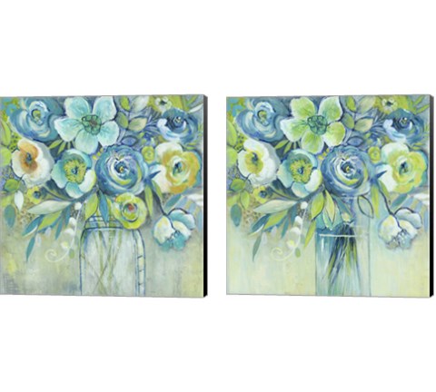 Late Summer Blooms 2 Piece Canvas Print Set by Elle Summers