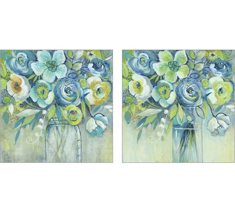 Late Summer Blooms 2 Piece Art Print Set by Elle Summers