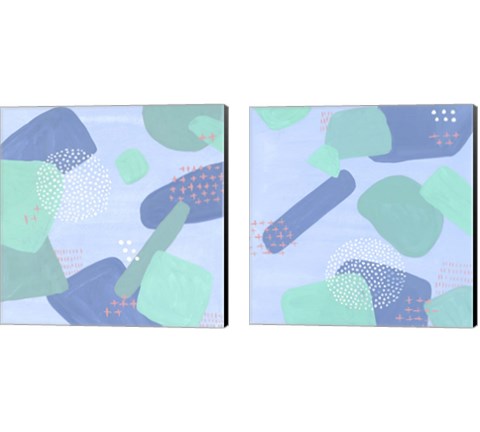Spaces Between  2 Piece Canvas Print Set by Melissa Wang