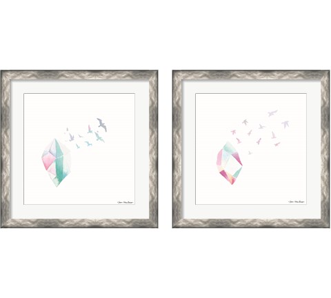 Crystal Birds 2 Piece Framed Art Print Set by Seven Trees Design