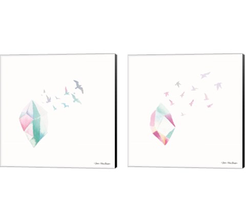 Crystal Birds 2 Piece Canvas Print Set by Seven Trees Design
