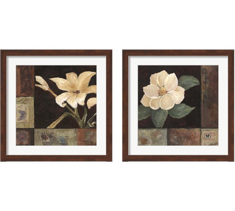 Magnolia Breeze 2 Piece Framed Art Print Set by Judi Bagnato