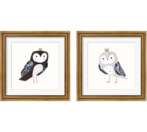 Crowned Critter 2 Piece Framed Art Print Set by Victoria Borges