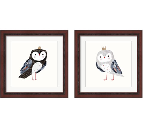 Crowned Critter 2 Piece Framed Art Print Set by Victoria Borges