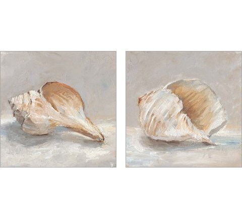 Impressionist Shell Study 2 Piece Art Print Set by Ethan Harper