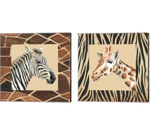 Safari  2 Piece Canvas Print Set by Regina Moore