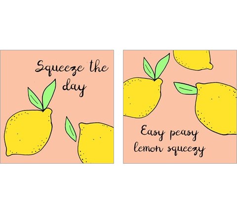 Lemon Squeeze 2 Piece Art Print Set by Natalie Sizemore