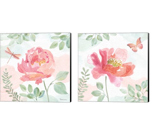 Watercolorful  2 Piece Canvas Print Set by Beth Grove