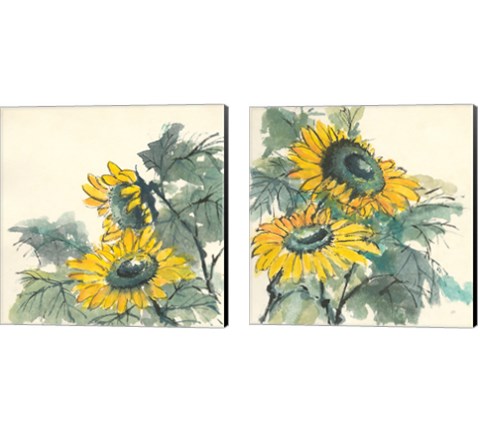 Sunflower  2 Piece Canvas Print Set by Chris Paschke