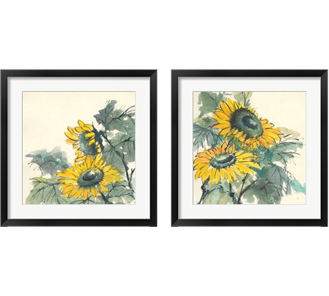 Sunflower  2 Piece Framed Art Print Set by Chris Paschke