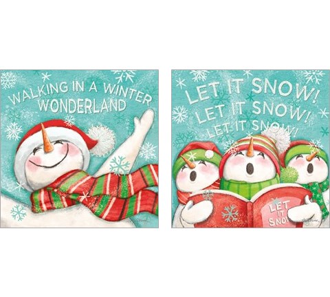 Let it Snow Eyes Open 2 Piece Art Print Set by Mary Urban