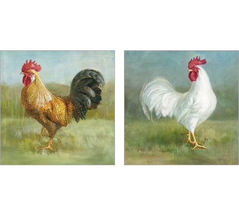 Noble Rooster 2 Piece Art Print Set by Danhui Nai