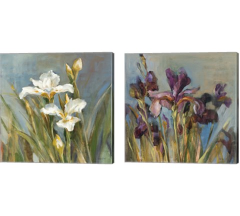 Spring Iris  2 Piece Canvas Print Set by Danhui Nai