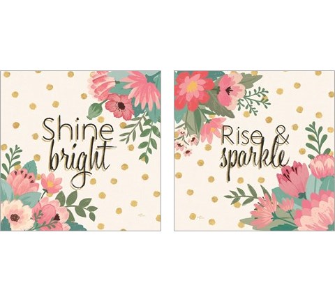Gorgeous Pink 2 Piece Art Print Set by Janelle Penner